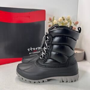 Storm by Cougar Cardiff N-Q Waterproof Puffy Snow Winter Boots Black Women 7 NWB